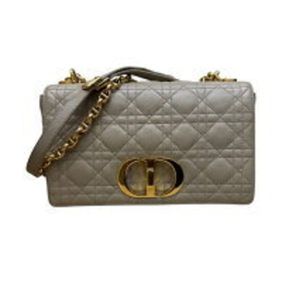 Christian Dior Caro Beige Lambskin Shoulder Bag